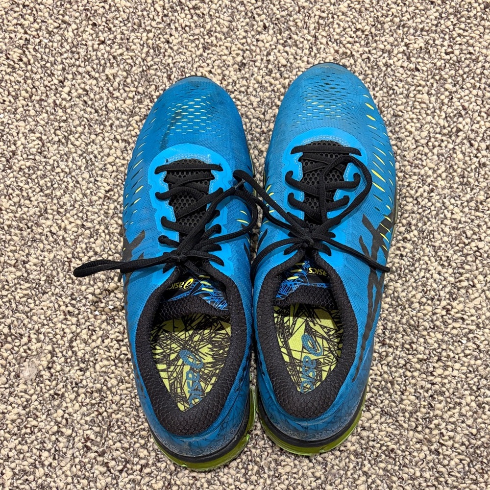 Asics Blue and Black Athletic Shoes